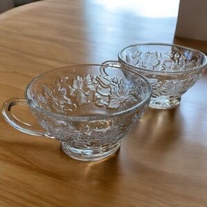 Princess House, Fantasia pattern, 2 teacups, and one teacup saucer ,no damage